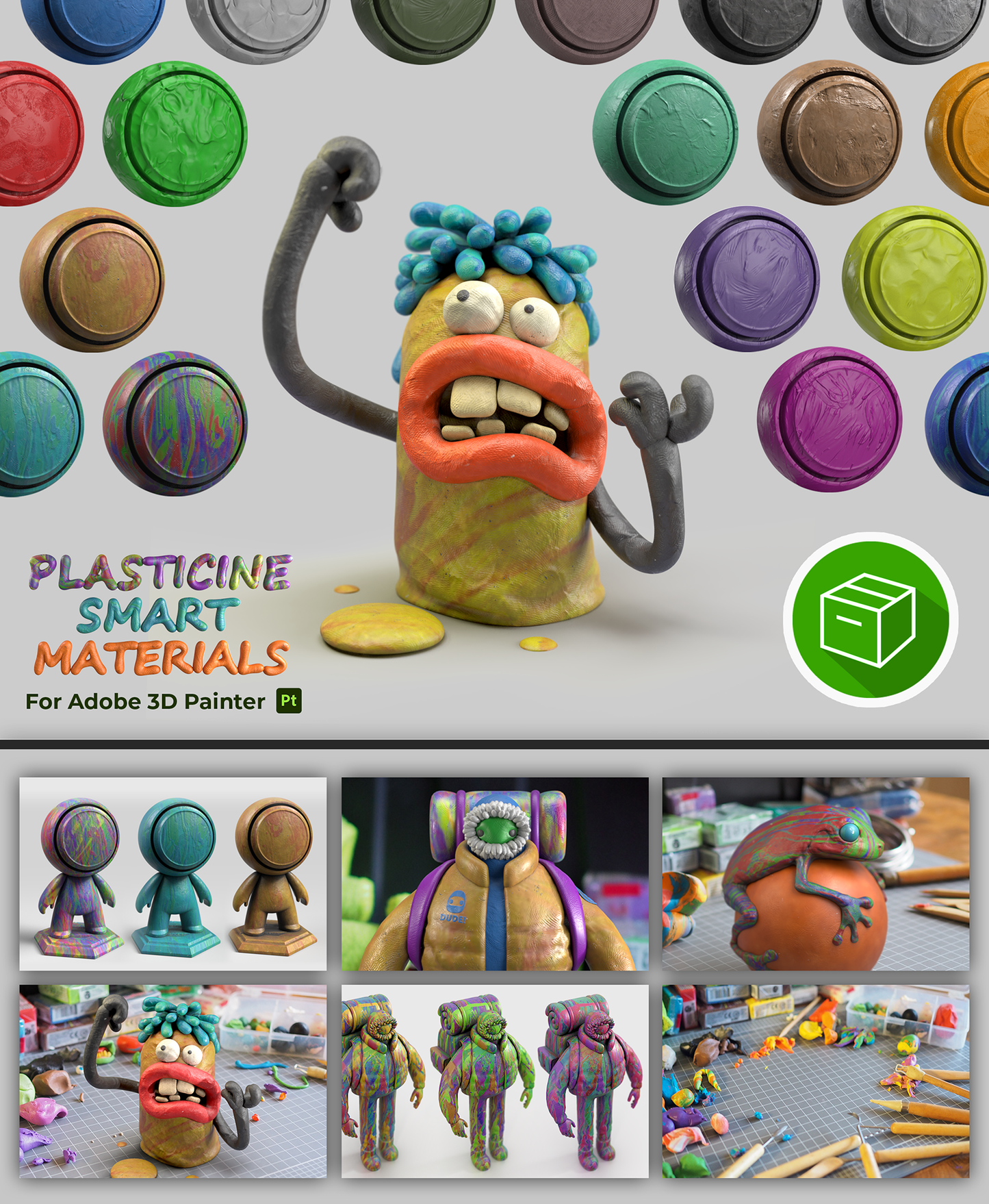 Plasticine Smart Materials for 3D Painter