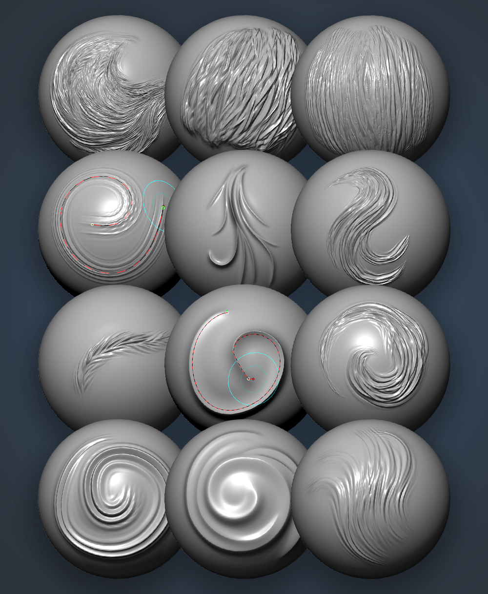 ZBrush Sculpting Hair Brushes Pack