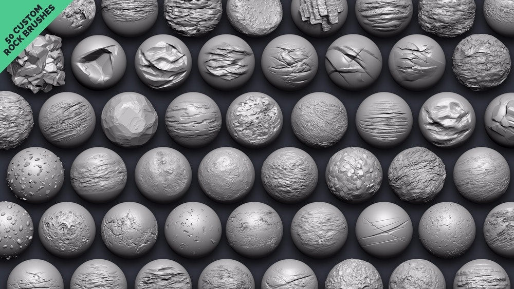 ZBrush Advanced Brushes pack - ROCKS