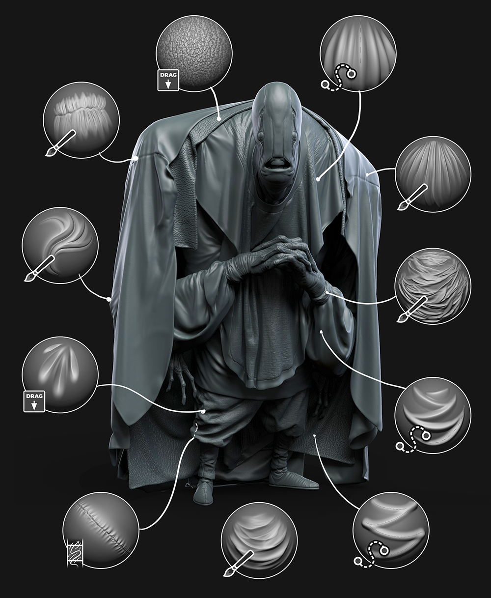 Cloth and Drapery Brushes Pack