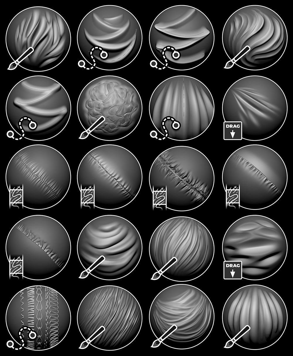 Cloth and Drapery Brushes Pack