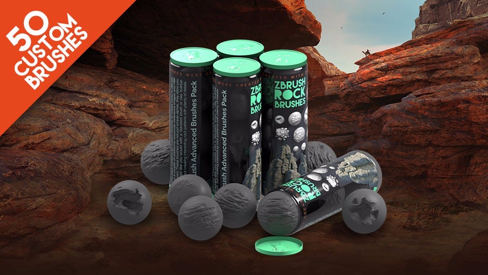 ZBrush Advanced Brushes pack - ROCKS