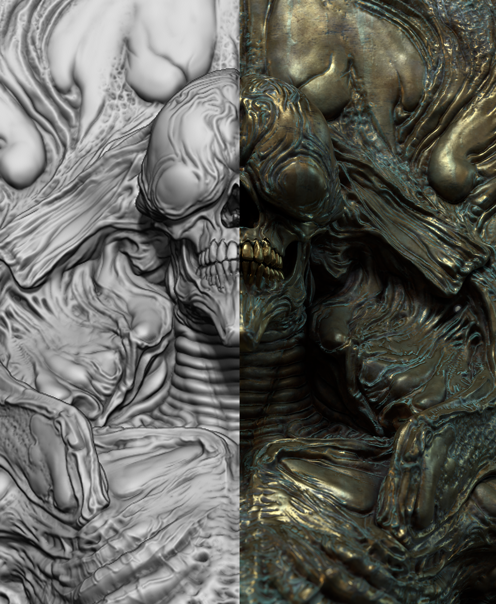 Giger & Beksinski Tribute Brushes pack for ZBrush