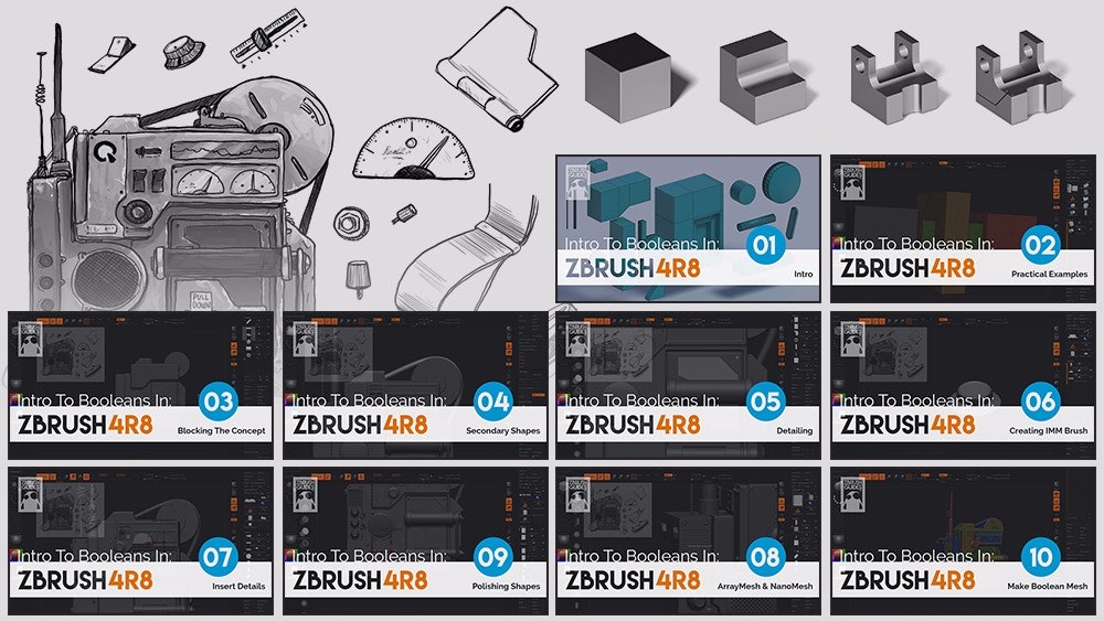 Intro to Booleans in ZBrush 4R8