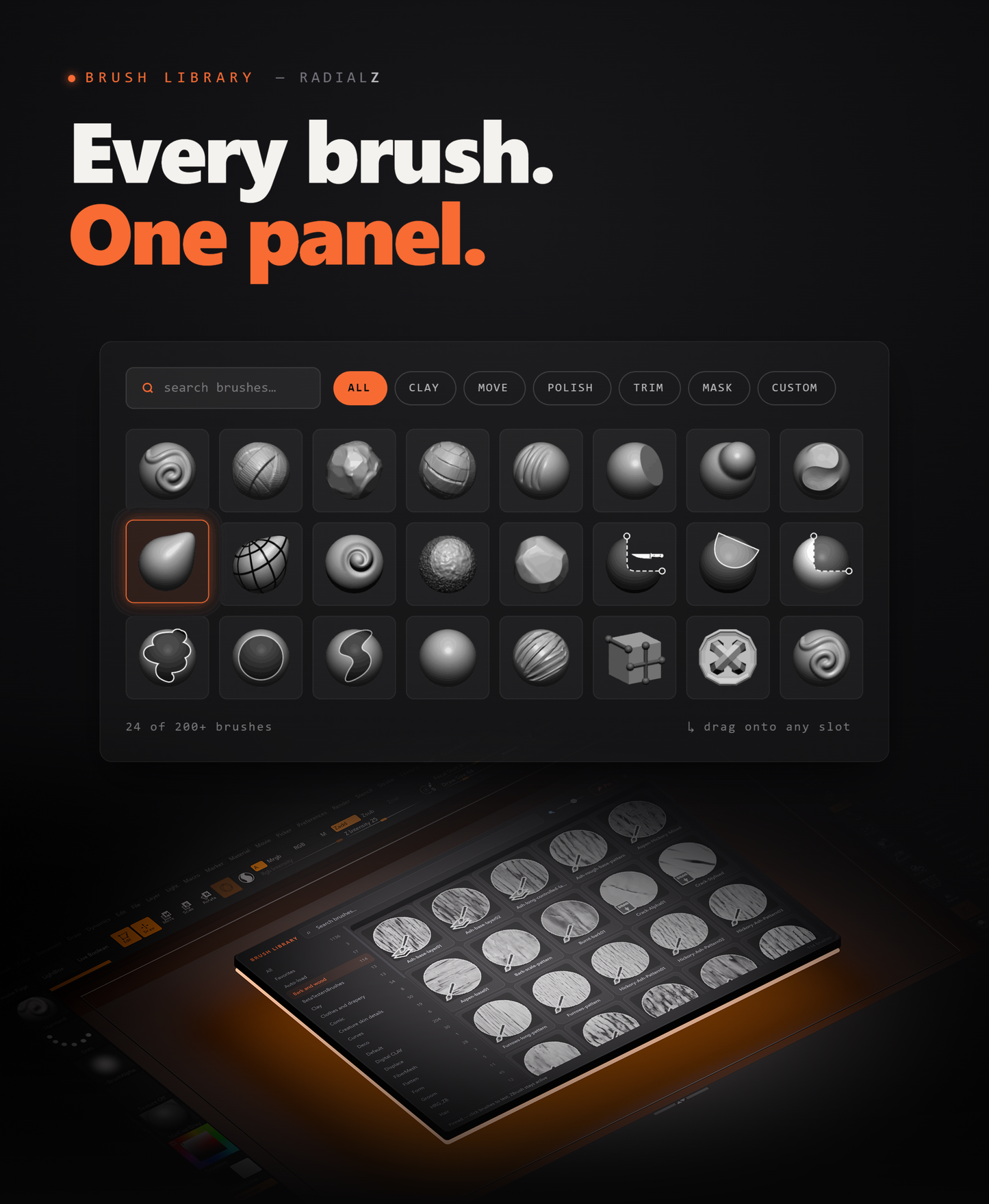 RadialZ - Radial brush menus for ZBrush