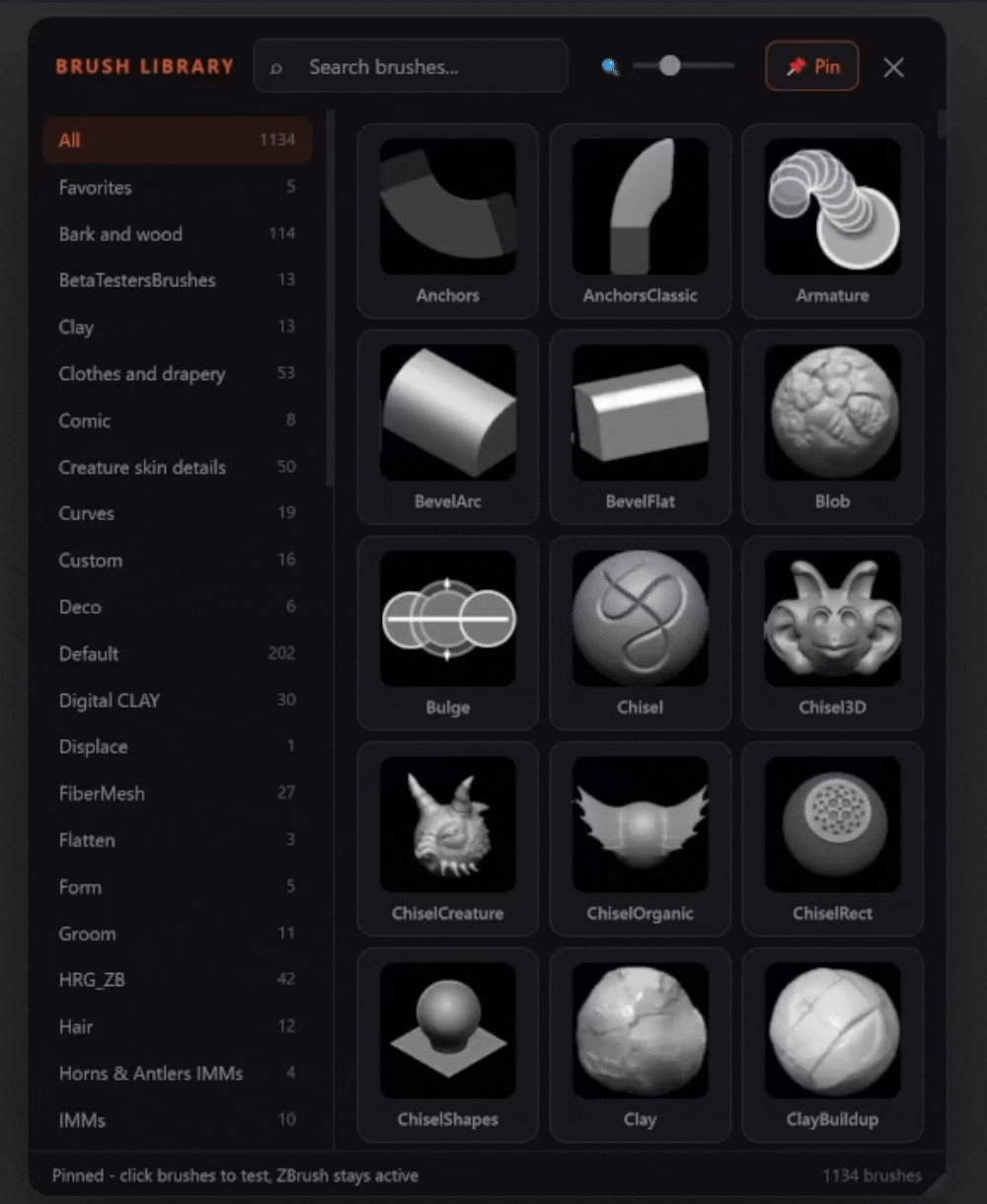 RadialZ - Radial brush menus for ZBrush
