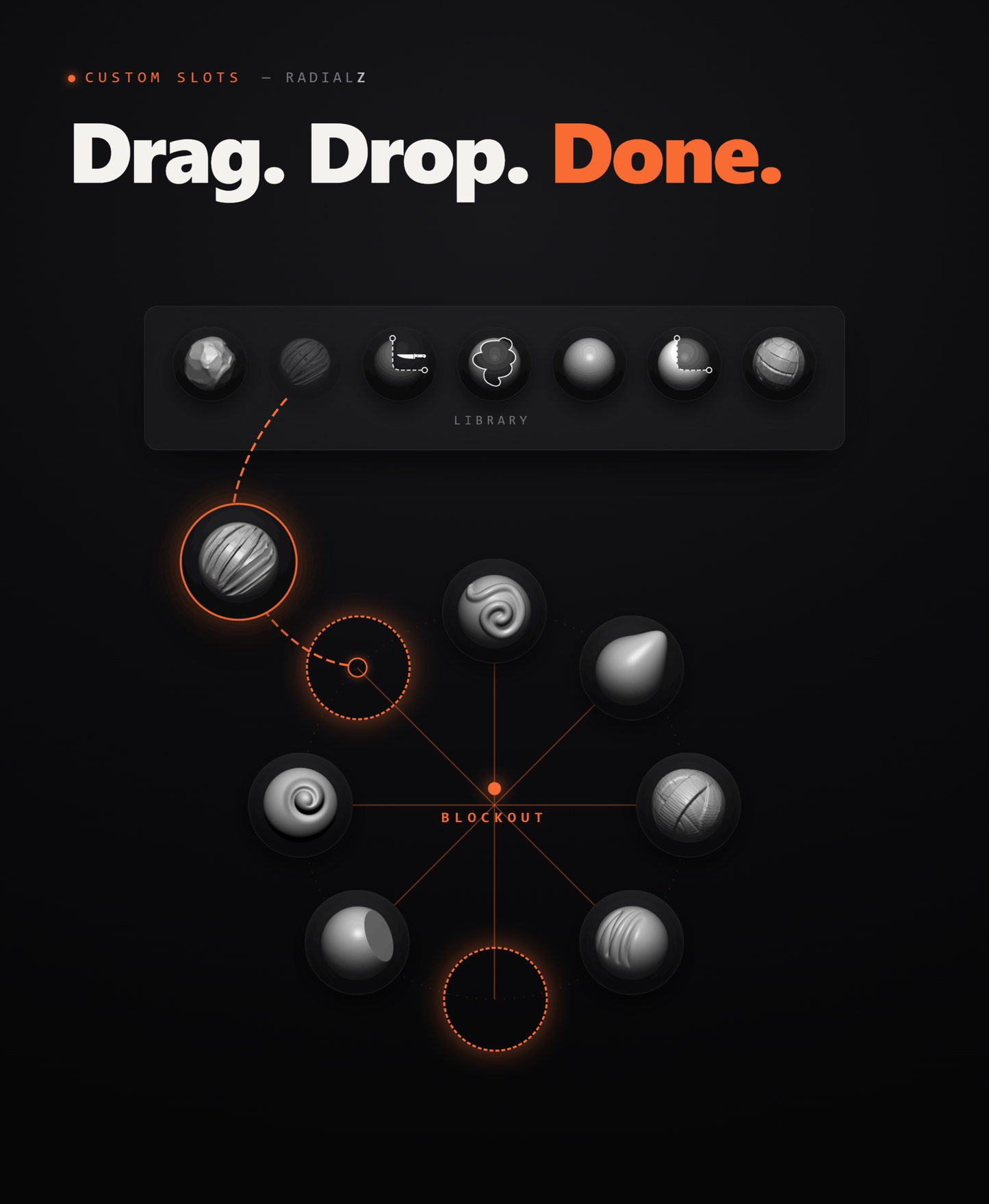 RadialZ - Radial brush menus for ZBrush