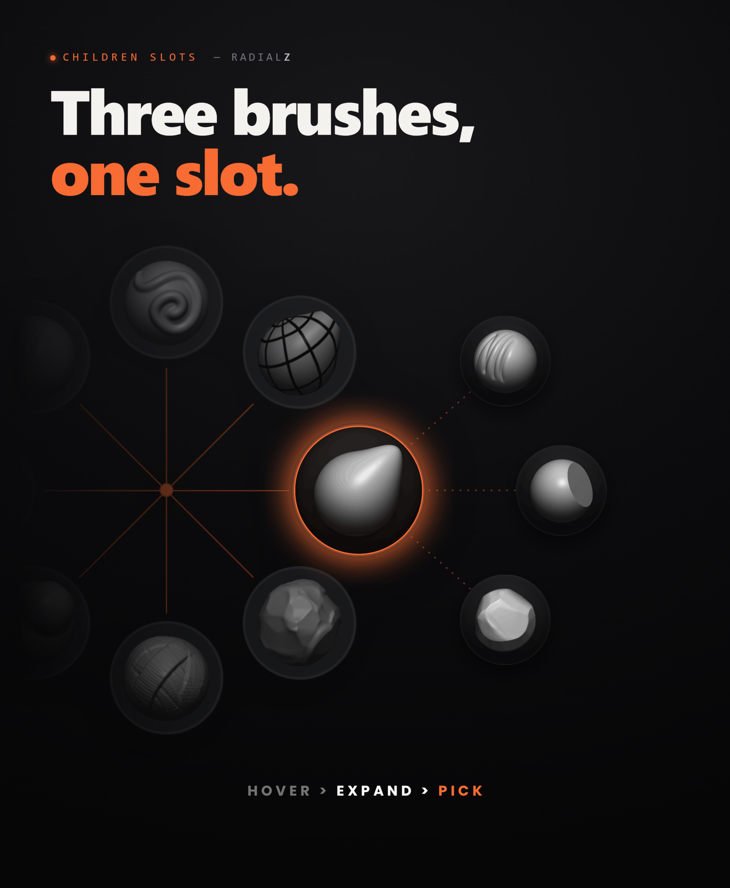 RadialZ - Radial brush menus for ZBrush