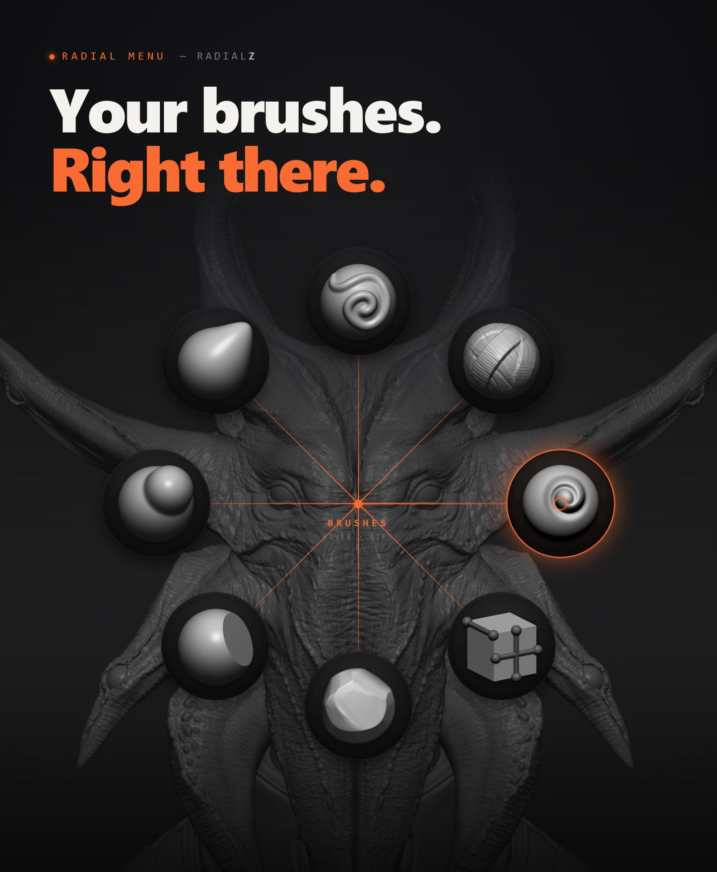 RadialZ - Radial brush menus for ZBrush