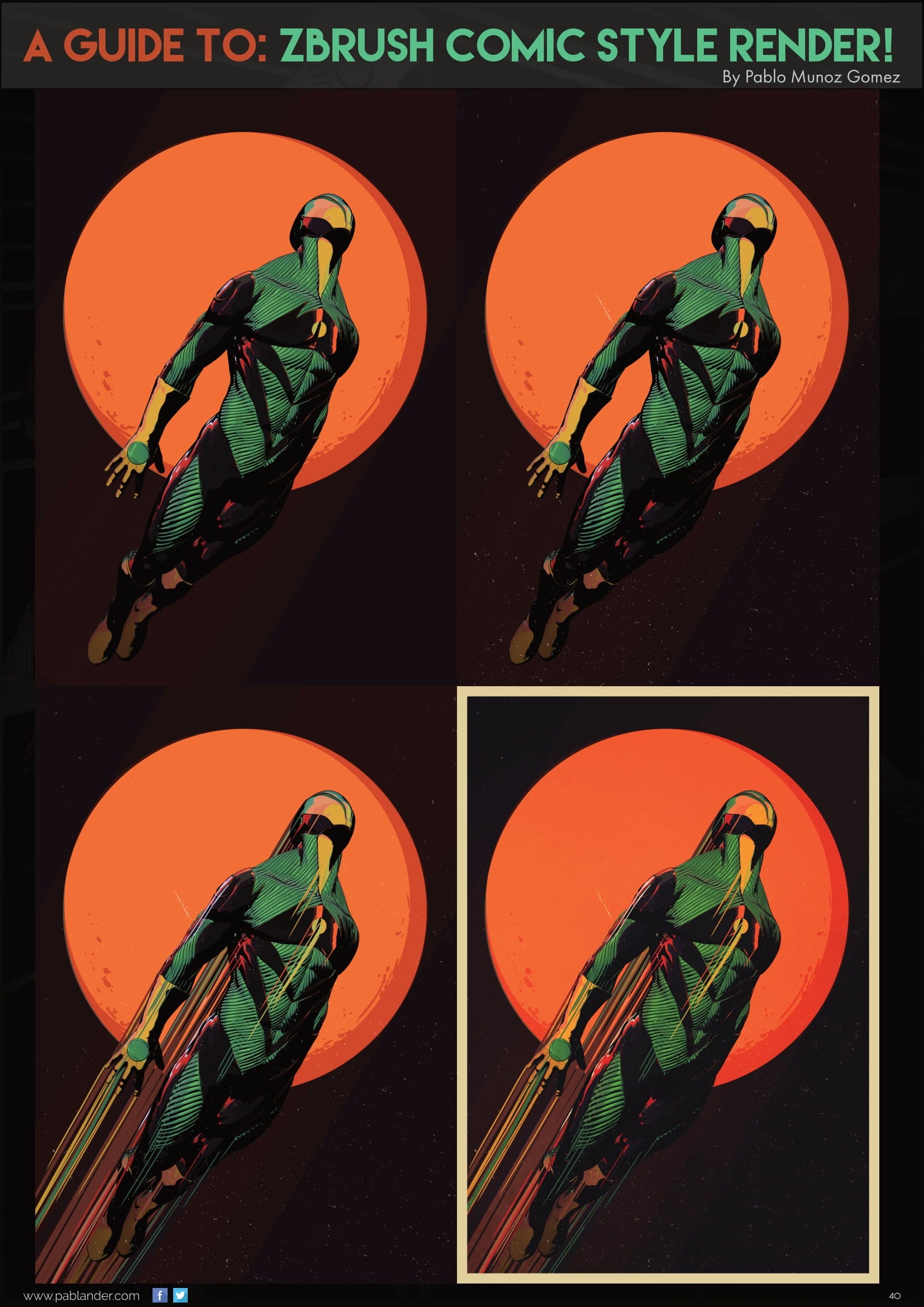 Comic Art Over Rendered A Guide To: ZBrush Comic Style Render – pablander