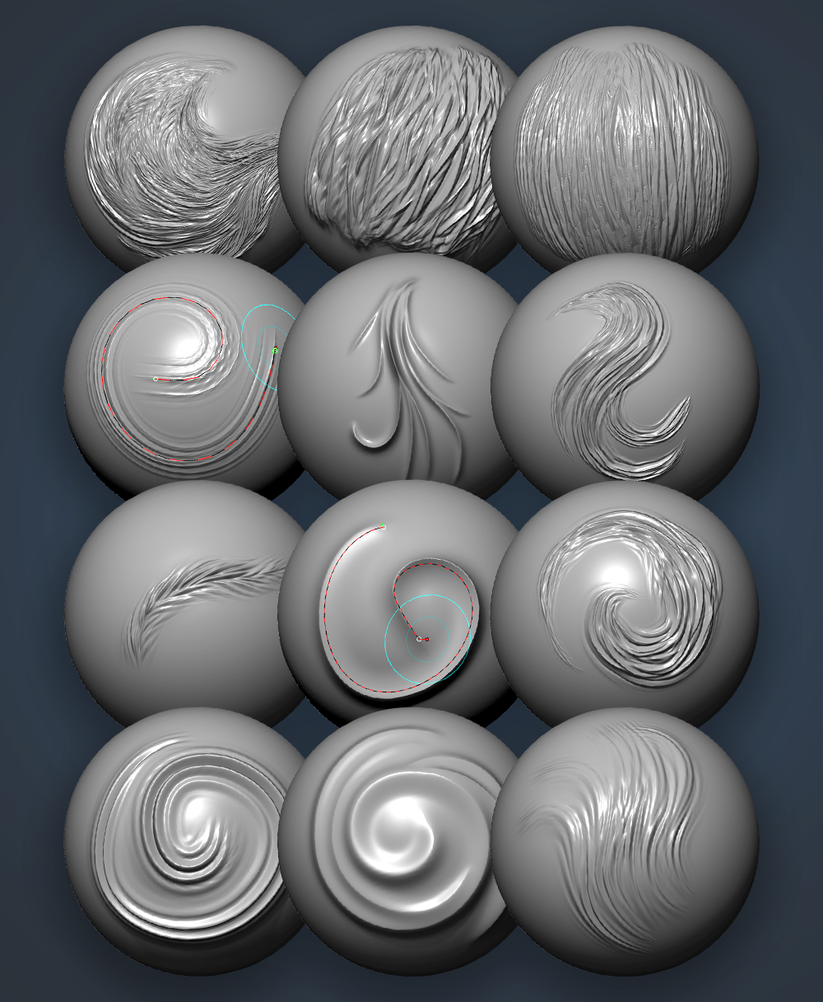 ZBrush Sculpting Hair Brushes Pack – pablander